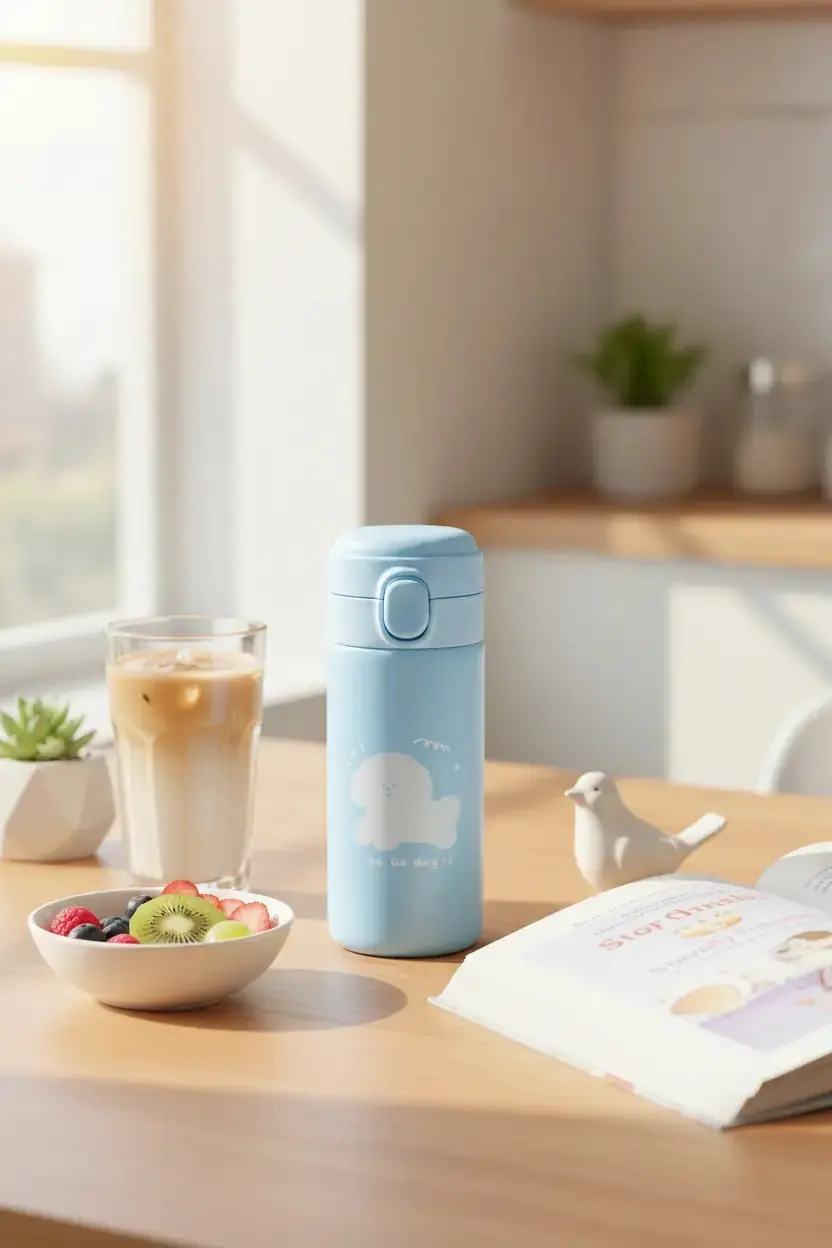 Miniso Lisanslı Hayvan Serisi Isı Yalıtımlı Şişe 300 mL – Mavi