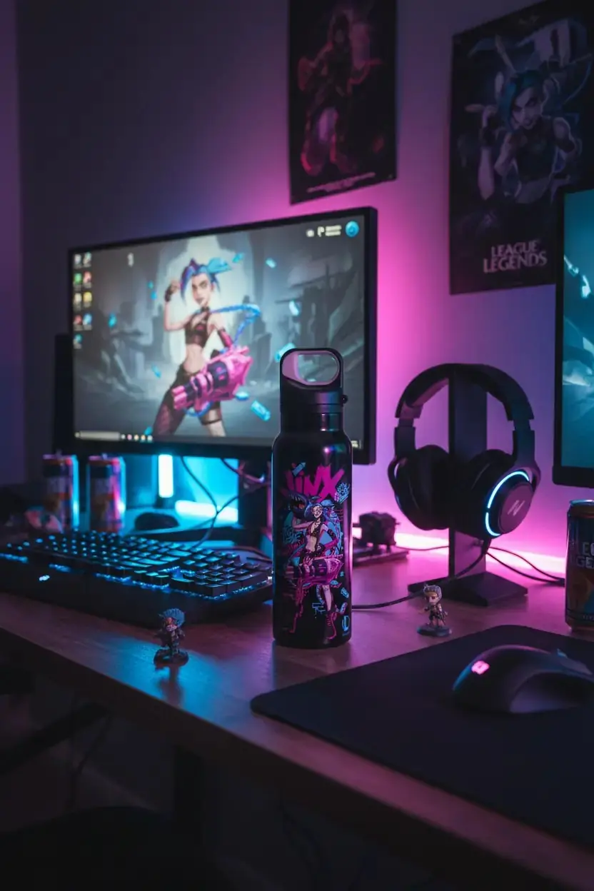 League of Legends Ortak Markalı Kapaklı Çift Cidarlı Termos