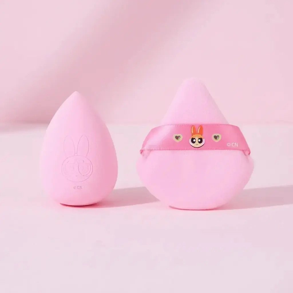 Powerpuff Girls Lisanslı Blossom Makyaj Süngeri ve Puf Seti Yumuşak Dokulu 7 Cm