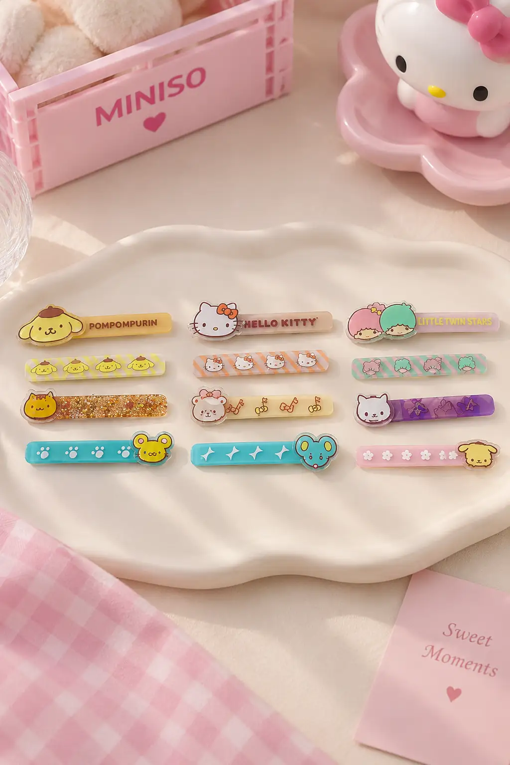 Sanrio Lisanslı Hello Kitty ve Arkadaşları Serisi Saç Klipsi