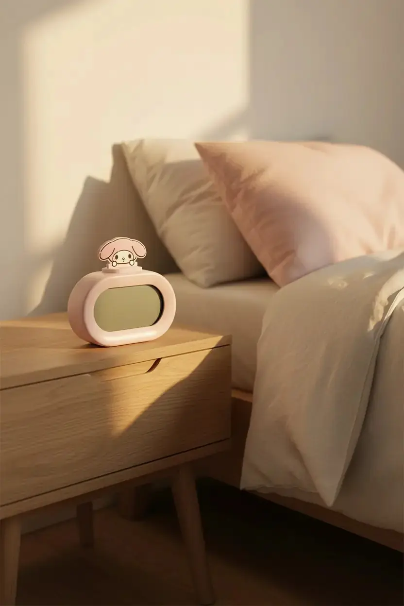 Sanrio Lisanslı My Melody Dijital Çalar Saat – LCD Ekranlı Sevimli Tasarım