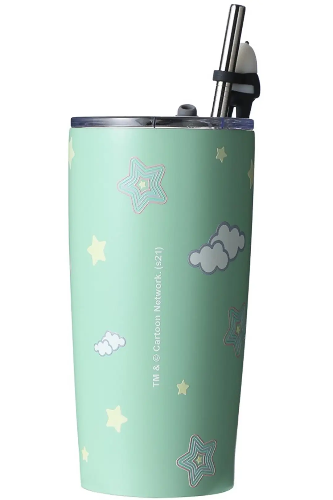 We Bare Bears Lisanslı Boz Ayı Pipetli Termos – Paslanmaz Çelik Sızdırmaz Matara 530 ML
