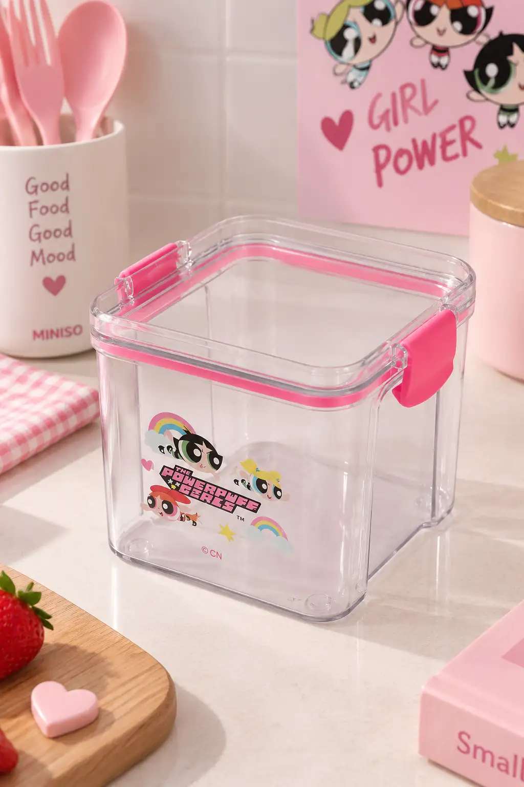 Powerpuff Girls Lisanslı Küçük Yemek Kabı Sızdırmaz Kapak 700 ML 11,5 Cm