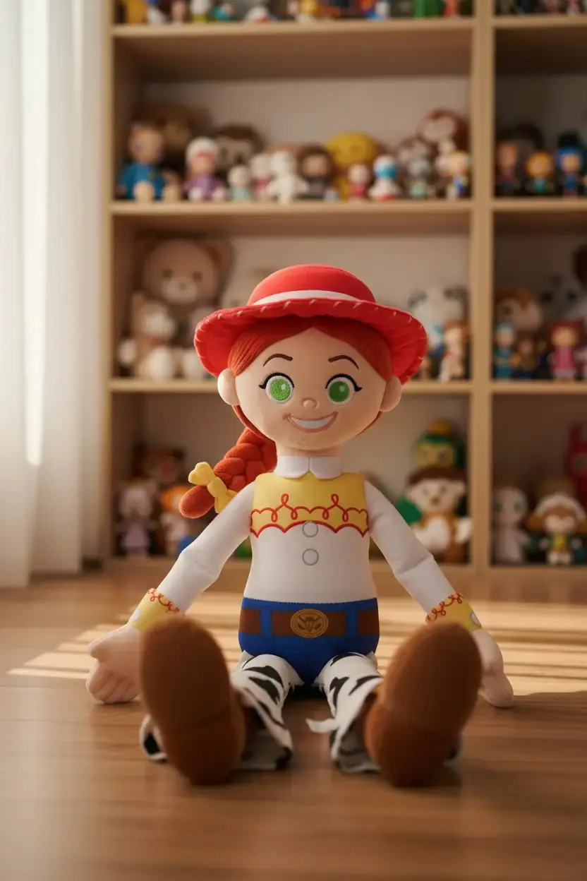 Disney Pixar Lisanslı Jessie Koleksiyonu 50 İnç Peluş Oyuncak – İnek Desenli Pantolonlu Model