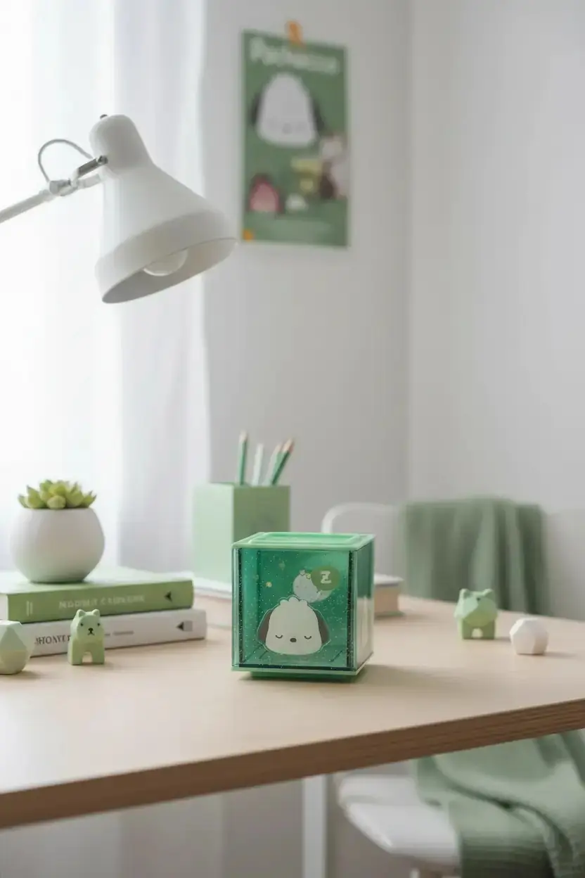 Sanrio Lisanslı Pochacco Akrilik Saklama Kutusu – Şeffaf Masaüstü Düzenleyici 10 Cm