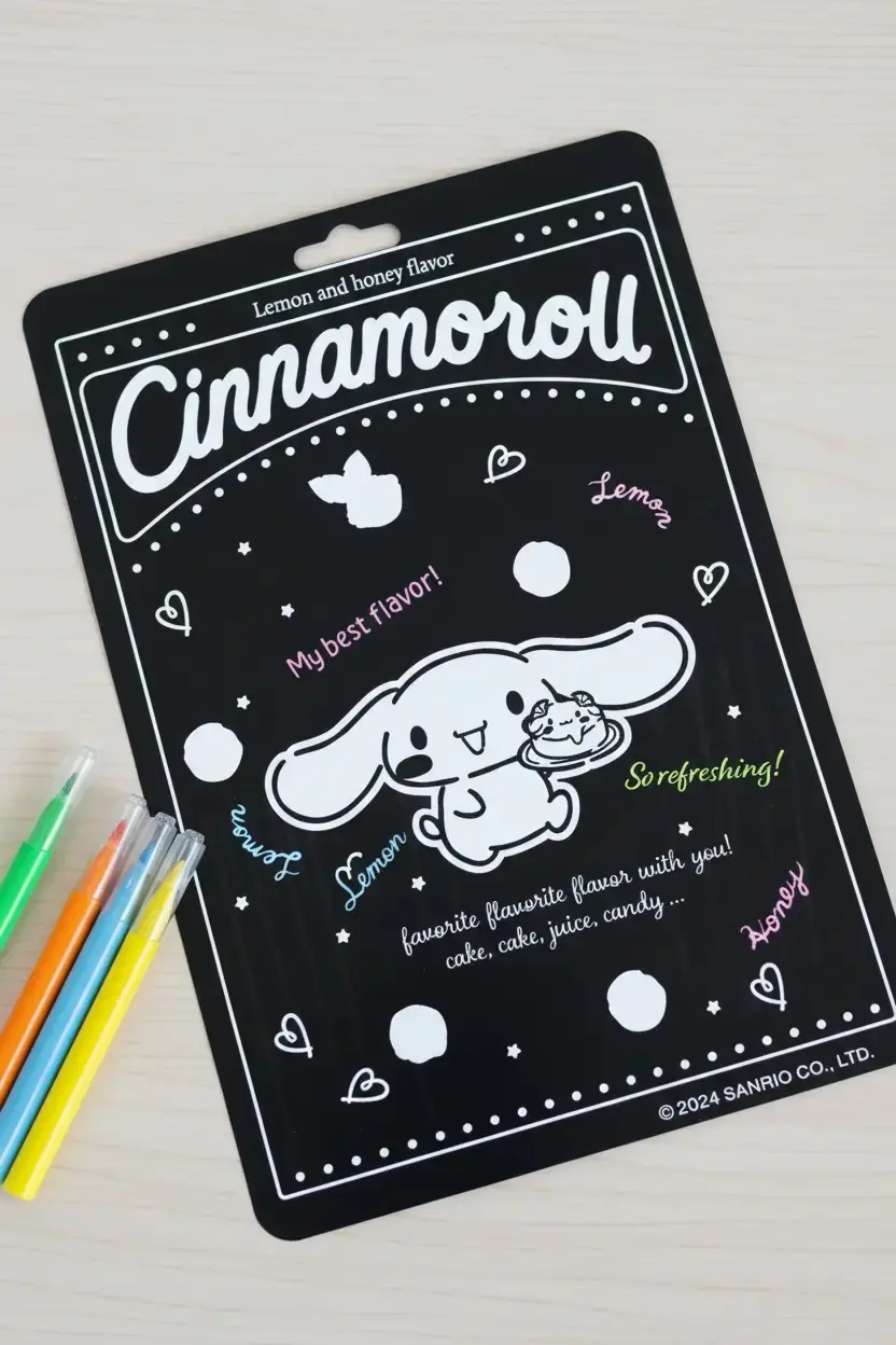 Sanrio Lisanslı Cinnamoroll Boyama Seti – Limon Bal Temalı Kalem İçerikli Koleksiyonluk Çocuk Aktivite Seti 27 Cm