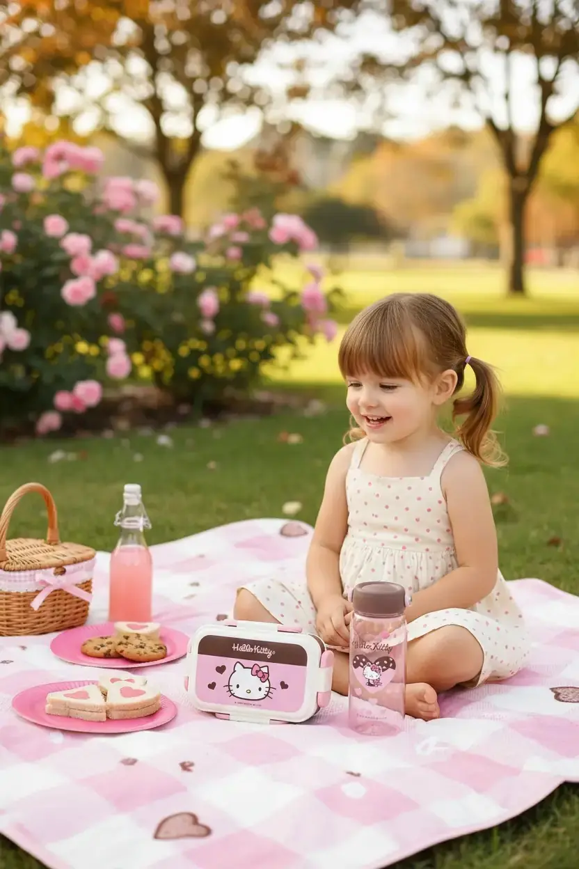 Hello Kitty Chocolate Serisi Yemek Kutusu ve Su Şişesi Seti