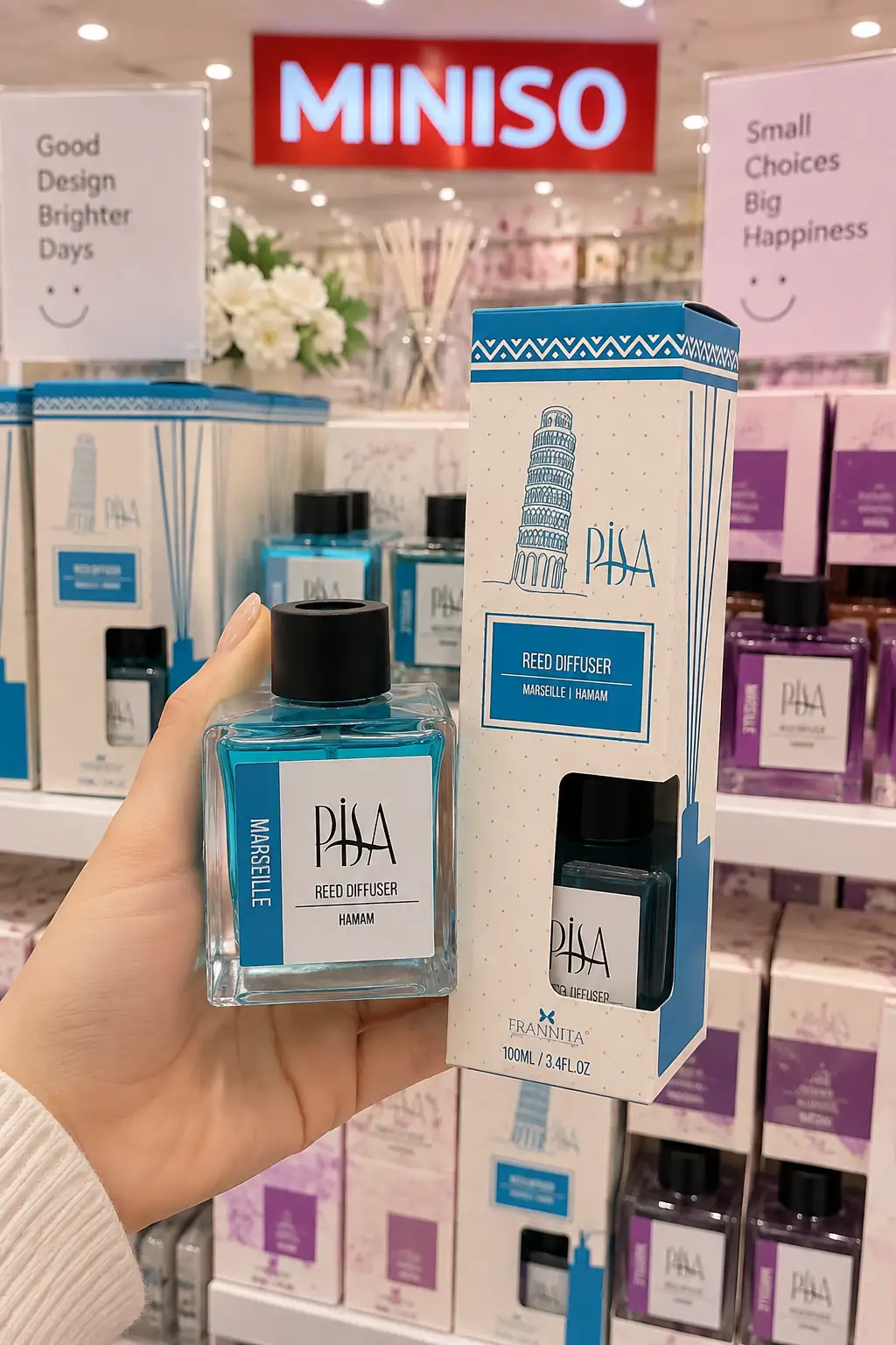 Pisa Bambu Çubuklu Oda Kokusu Hamam Marseille 100 ml – Ferah Ev Kokusu
