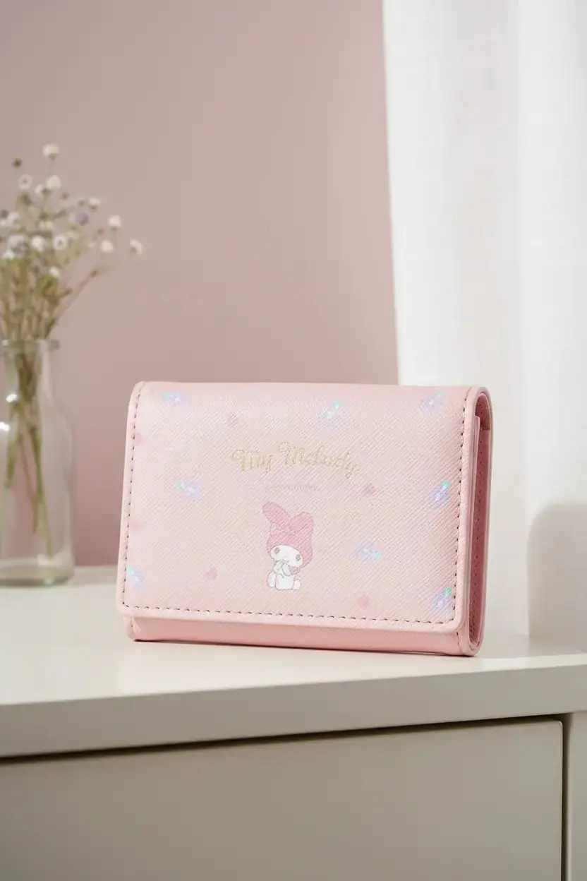 Sanrio Lisanslı My Melody Sevimli Kapaklı Bozuk Para Cüzdanı 11 Cm