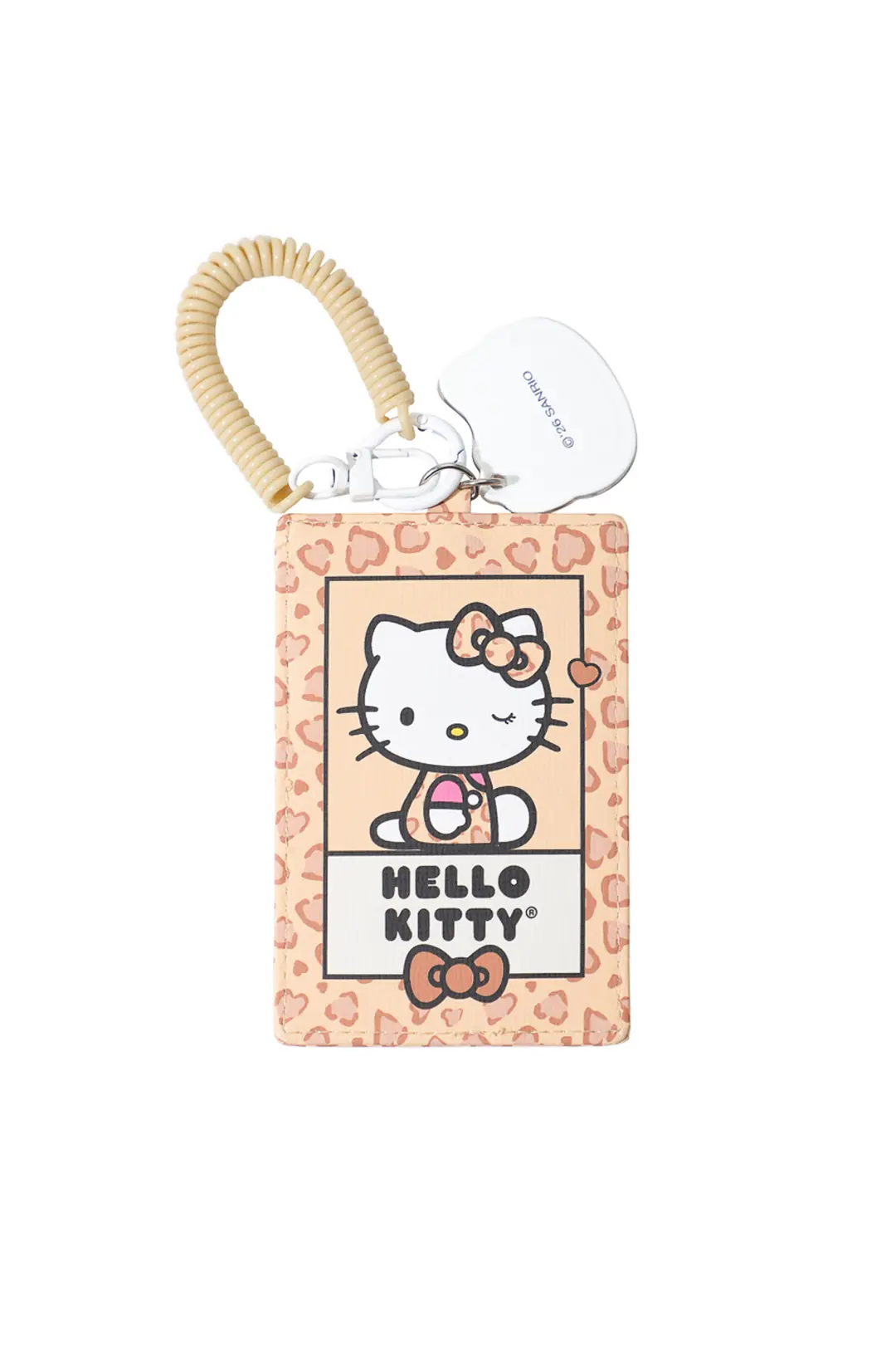 Hello Kitty Lisanslı Leopar Desenli Kartlık – Kahverengi ve Kompakt