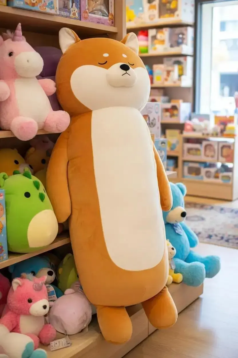Miniso Lisanslı Dev Shiba Inu Peluş Oyuncak – Yumuşak Dokulu Dekoratif Uyku Arkadaşı 89 Cm