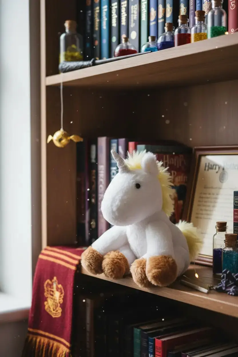 Harry Potter Lisanslı Unicorn Peluş Oyuncak 27 Cm – Oturan Yumuşacık Dekoratif Tasarım