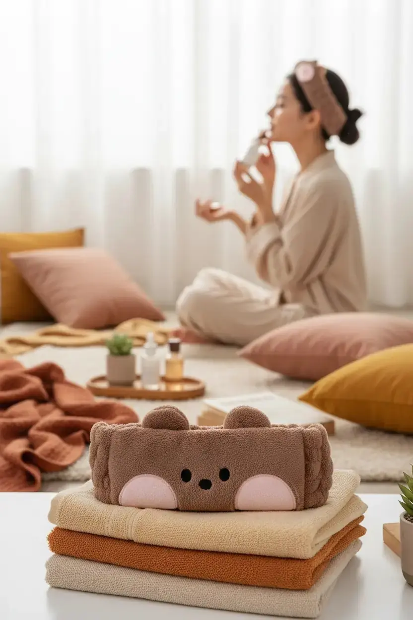 Miniso Lisanslı Minini Serisi Bnini Saç Bandı – Makyaj & Cilt Bakımı İçin Yumuşak Ve Esnek