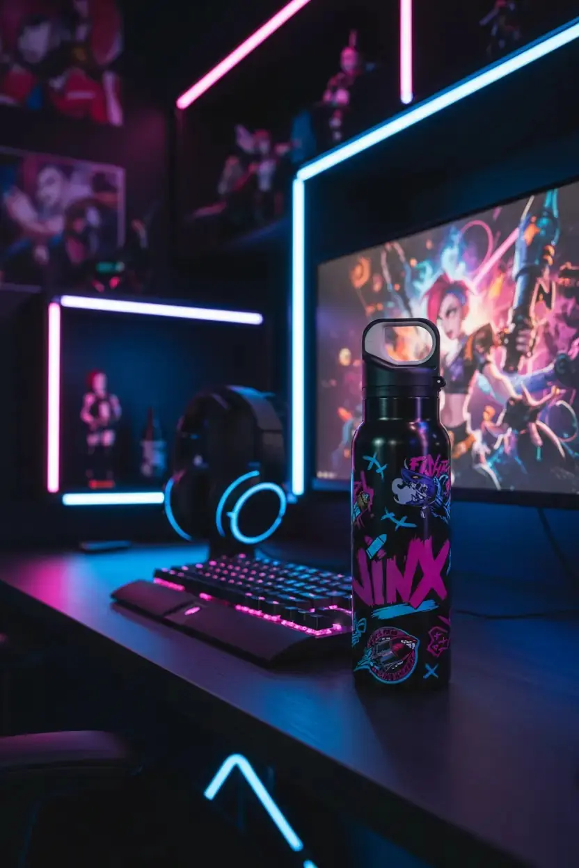 League of Legends Ortak Markalı Kapaklı Çift Cidarlı Termos