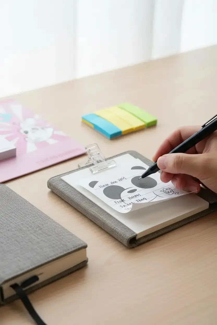 We Bare Bears Lisanslı Panda Not Kağıdı Seti – Klipsli 80 Yaprak