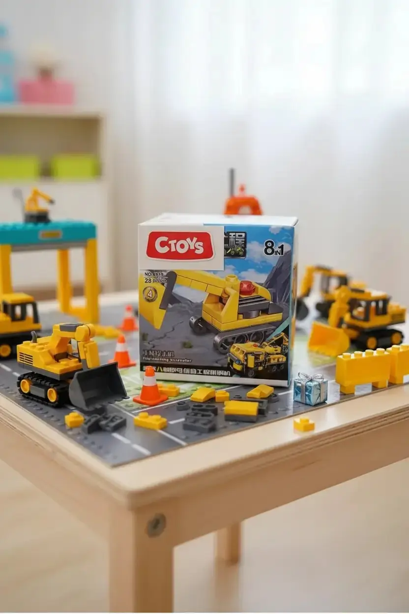 İş Makinası Bloklar Blind Box – Sürpriz Yapım Oyuncakları