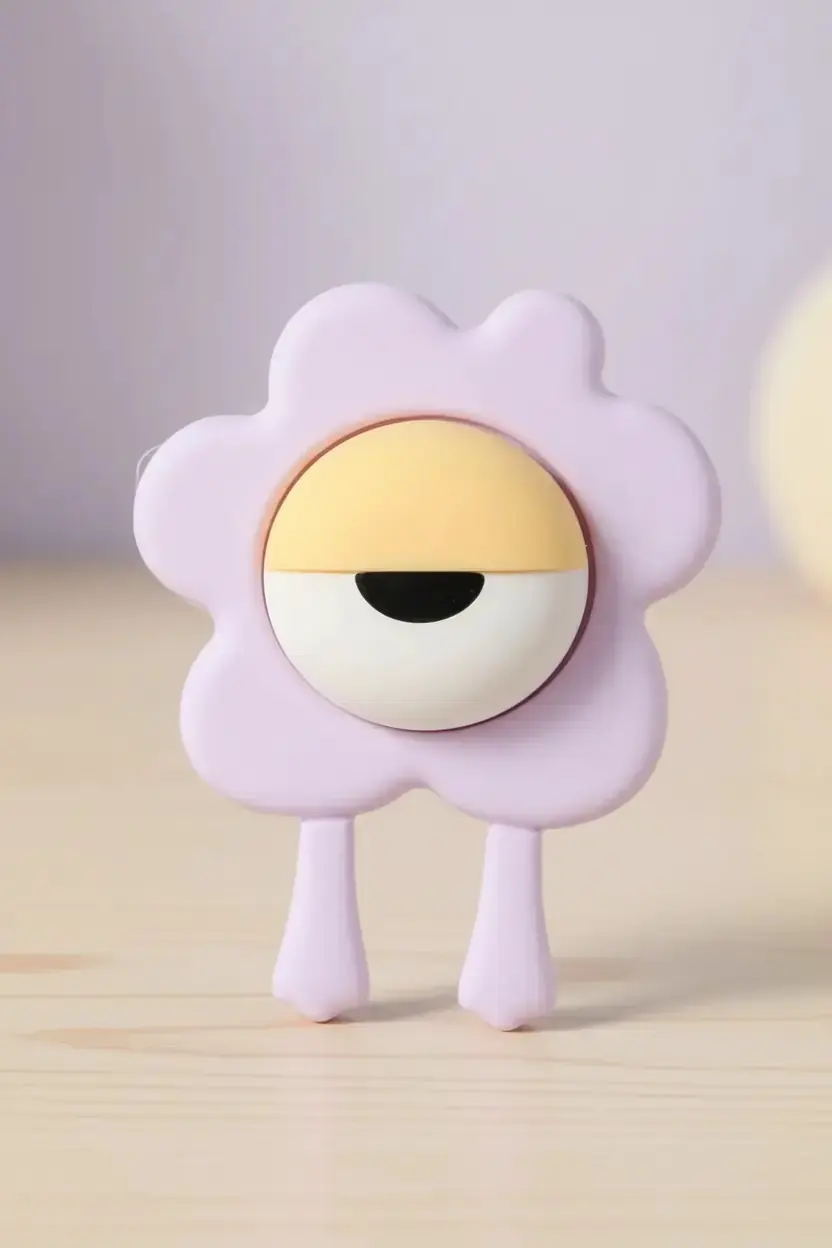 Miniso Lisanslı Büyük Göz Figürlü Aynalı Telefon Standı – Kaymaz Silikon Masaüstü Telefon Tutucu 11,9 Cm
