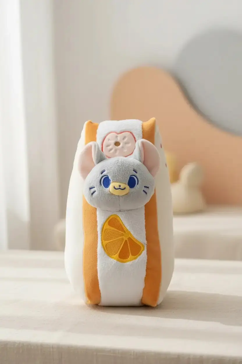 Miniso Lisanslı Tom ve Jerry Gokko Sandviç Figürlü Yastık 55 Cm