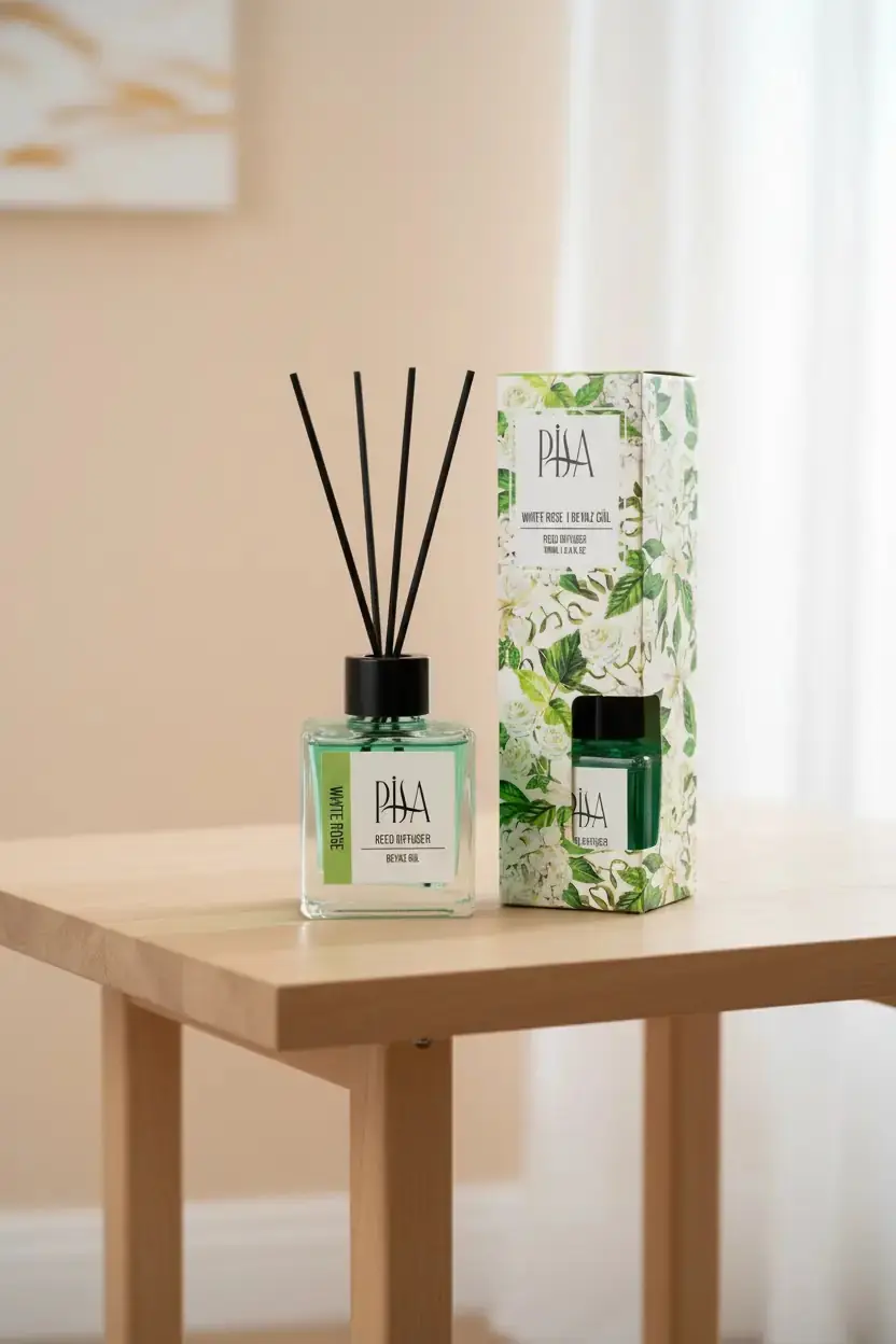 Pisa Bambu Çubuklu Oda Kokusu Beyaz Gül 100 ml – Dekoratif Ev Kokusu