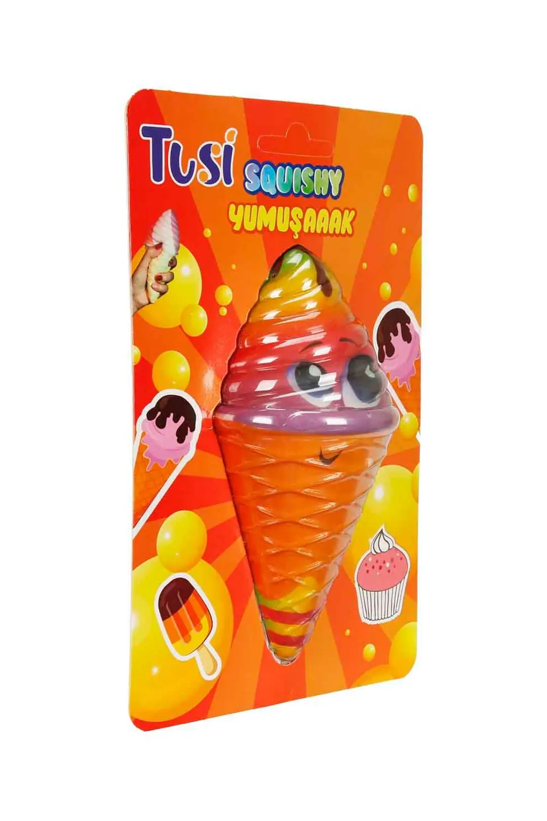 Tusi Squishy Dondurma Oyuncak – Yumuşak Sıkılabilir Stres Köpük Oyuncak
