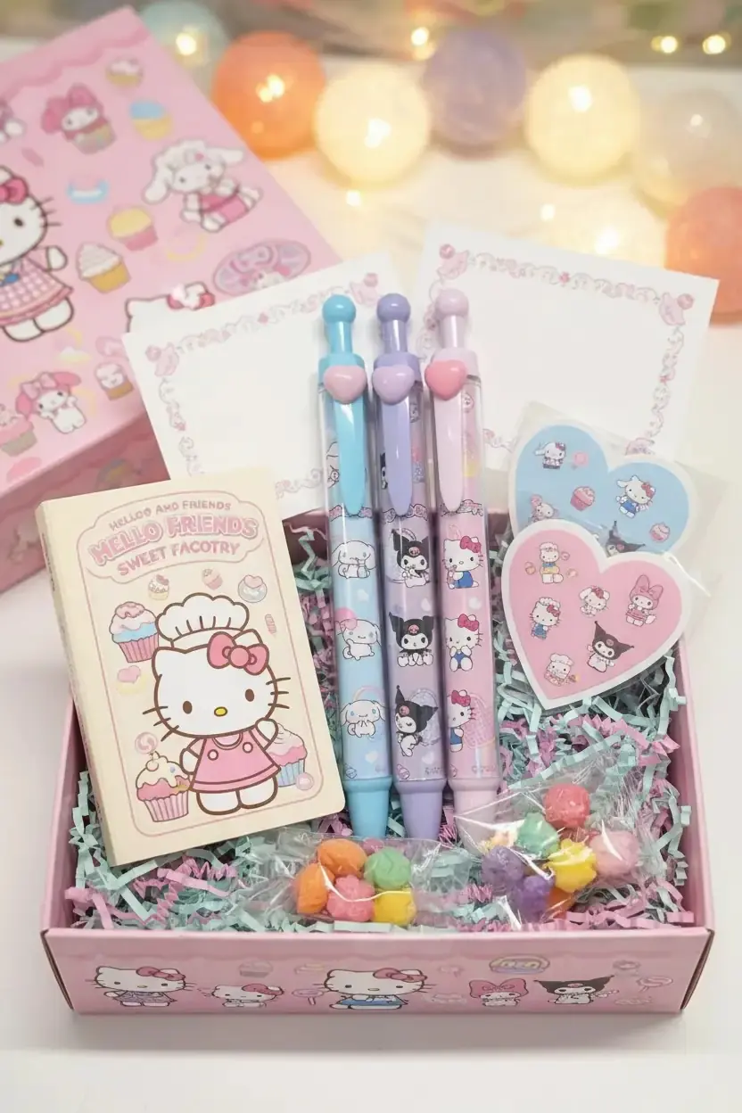 Sanrio Lisanslı Hello Kitty ve Arkadaşları Kalem Seti 14 Cm – Tatlı Fabrikası