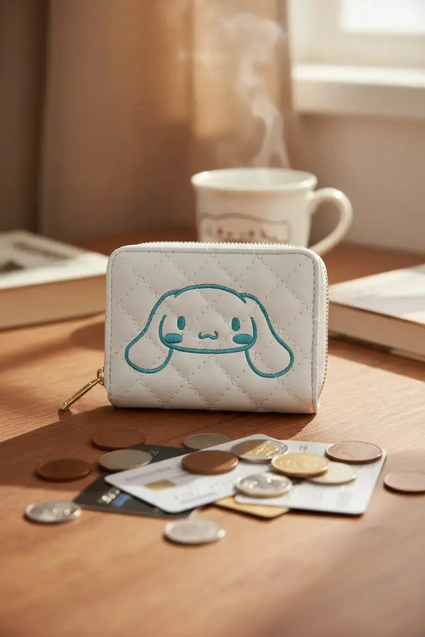 Sanrio Lisanslı Cinnamoroll Sevimli Fermuarlı Kartlık Cüzdan 11 Cm