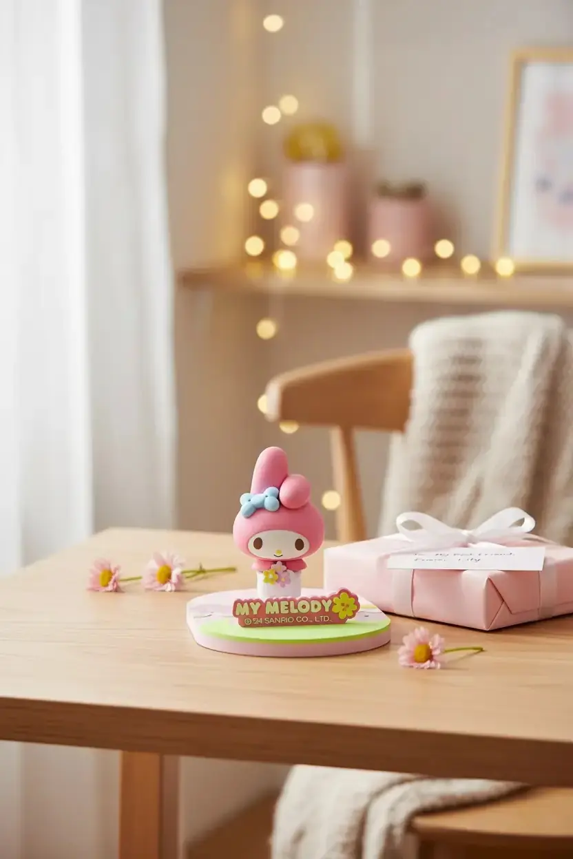 Sanrio Lisanslı My Melody Telefon Tutucu – Sevimli Masa Aksesuarı