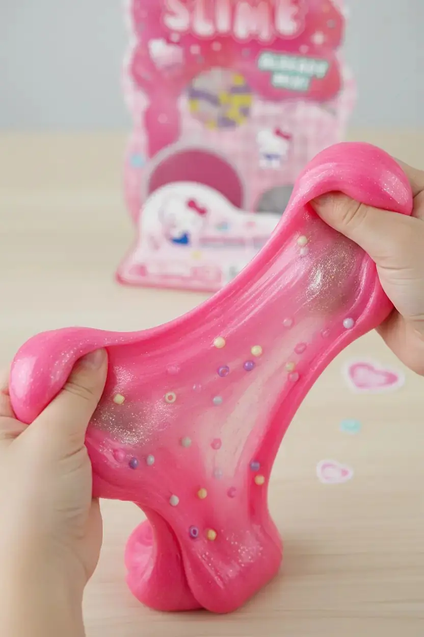 Sanrio Lisanslı Hello Kitty Slime Set – Tek Renk Yumuşak Doku