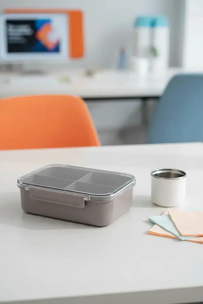 Miniso Lisanslı Klasik Seri Yemek Kabı 890 mL Kahverengi – Askılı Pratik Tasarım