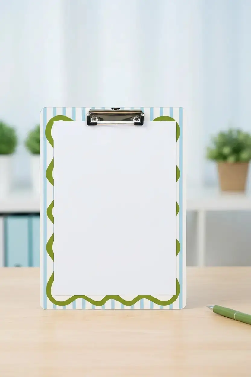 Miniso Lisanslı Basic A5 Sekreterlik Yeşil – Klipsli Pratik Evrak Düzeni