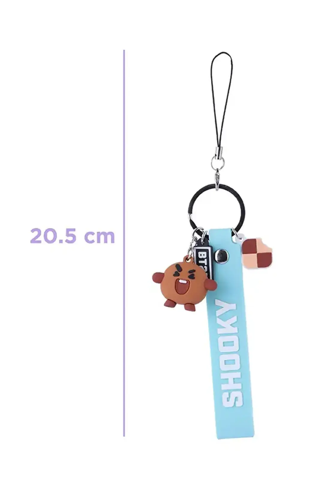 BT21 Lisanslı Shooky 3D Telefon Askısı – Sevimli Karakter Tasarımlı Askı Kayışı