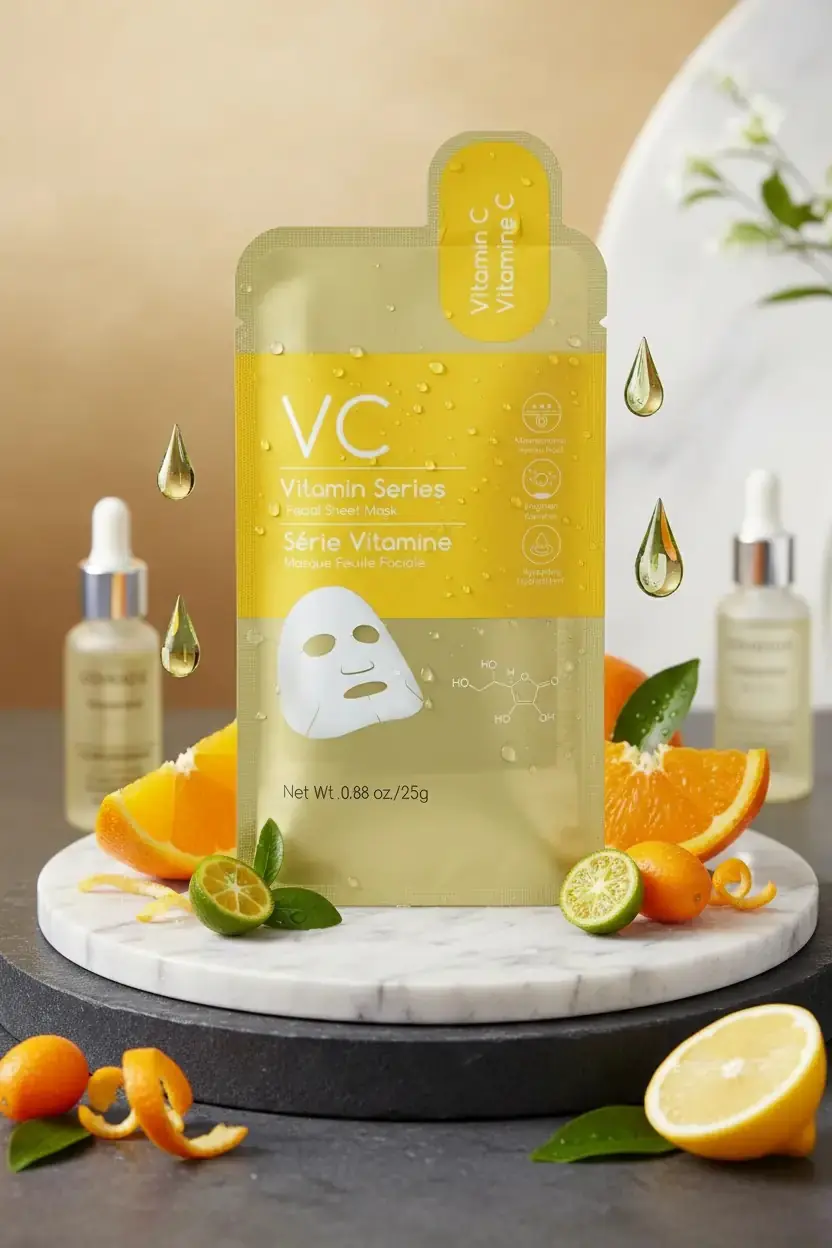 Miniso Lisanslı Vitamin Serisi C Vitamini İçerikli Aydınlatıcı Kağıt Yüz Maskesi
