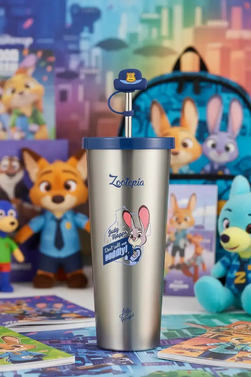 Disney Lisanslı Zootropolis Judy Çift Cidarlı Çelik Matara 800 ML – Isı Korumalı
