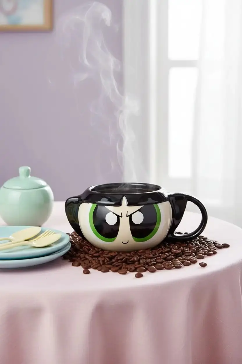 Powerpuff Girls Lisanslı Seramik Kupa 350mL (Buttercup)