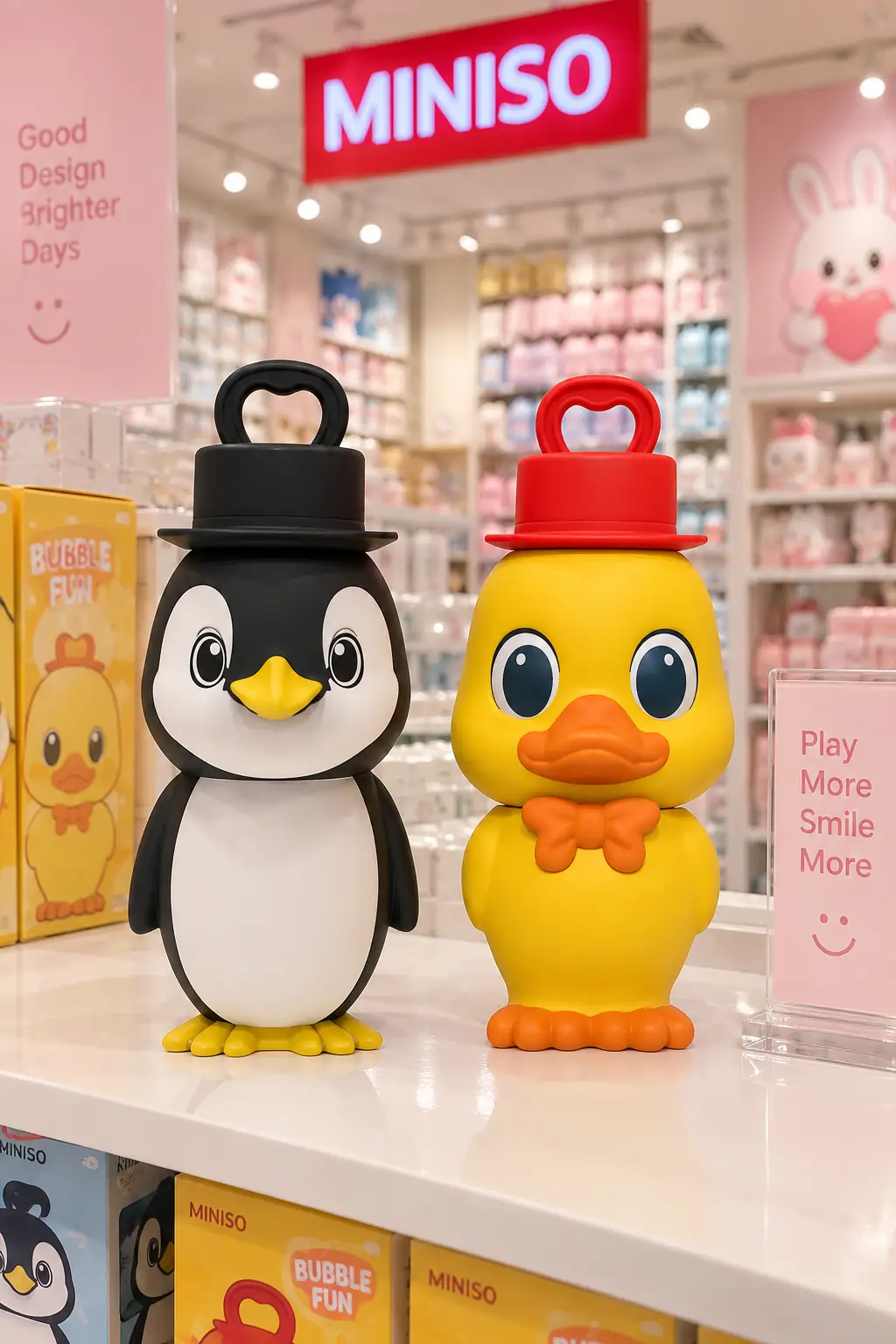 Miniso Lisanslı Ayakta Pozlu Kabarcık Oyuncağı – Sızdırmaz Asortili Tasarım