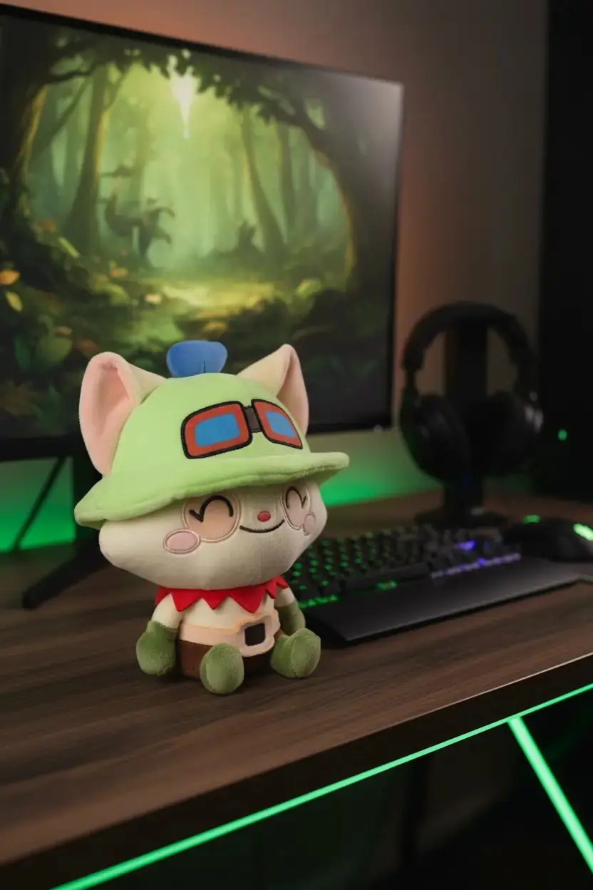 League of Legends Lisanslı Teemo Oturan Peluş Oyuncak – Yumuşak Koleksiyonluk