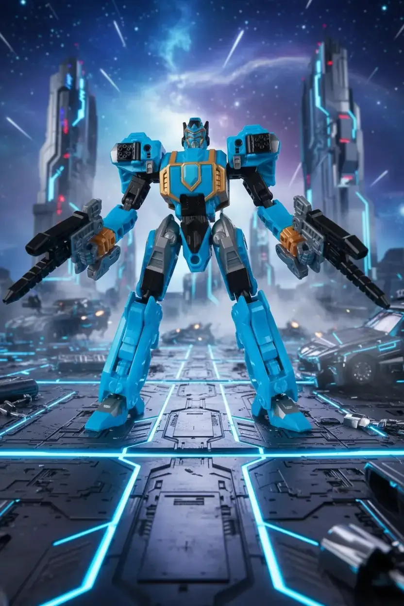 Miniso Lisanslı Dragon Force 3 Razorclaw Wolfbot Oyuncak – Dönüşebilir 37 Cm