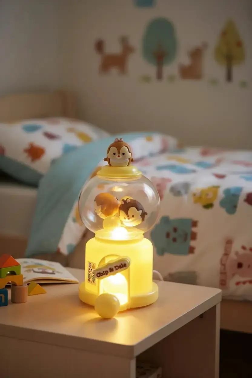 Disney Ufufy Lisanslı Fanus Gece Lambası - Chip 'n' Dale Figürlü Yumuşak Işıklı Dekoratif Aydınlatma
