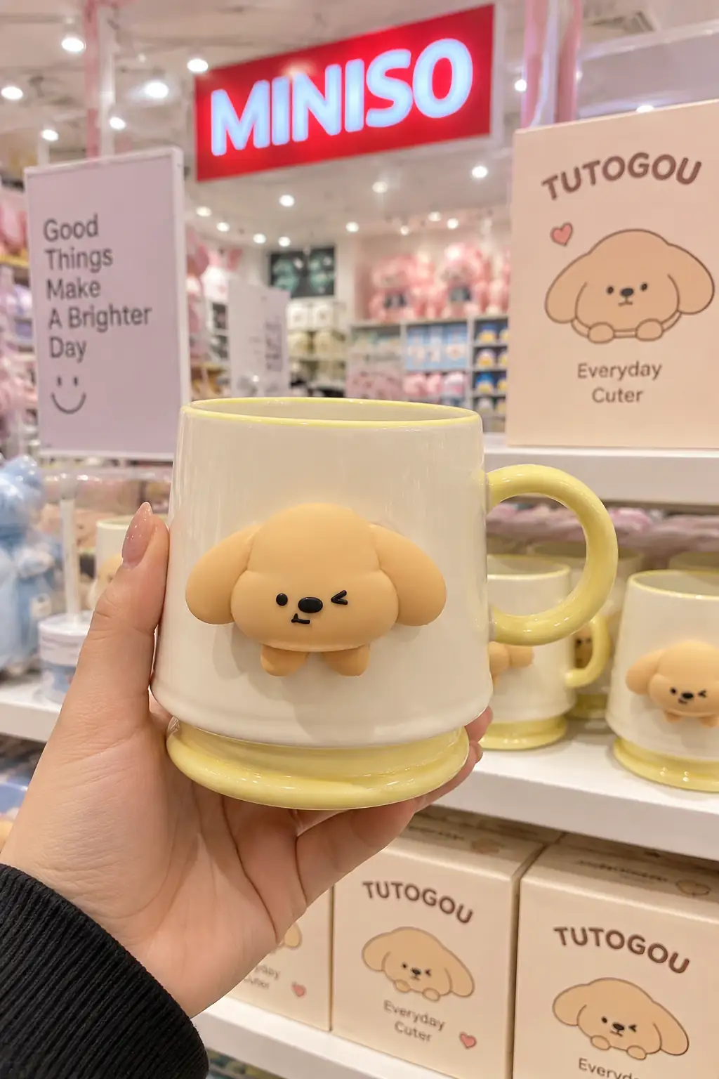 Miniso Lisanslı Tutogou Serisi Pangee 3D Dekorlu Seramik Kupa 380 mL – Sevimli Tasarım