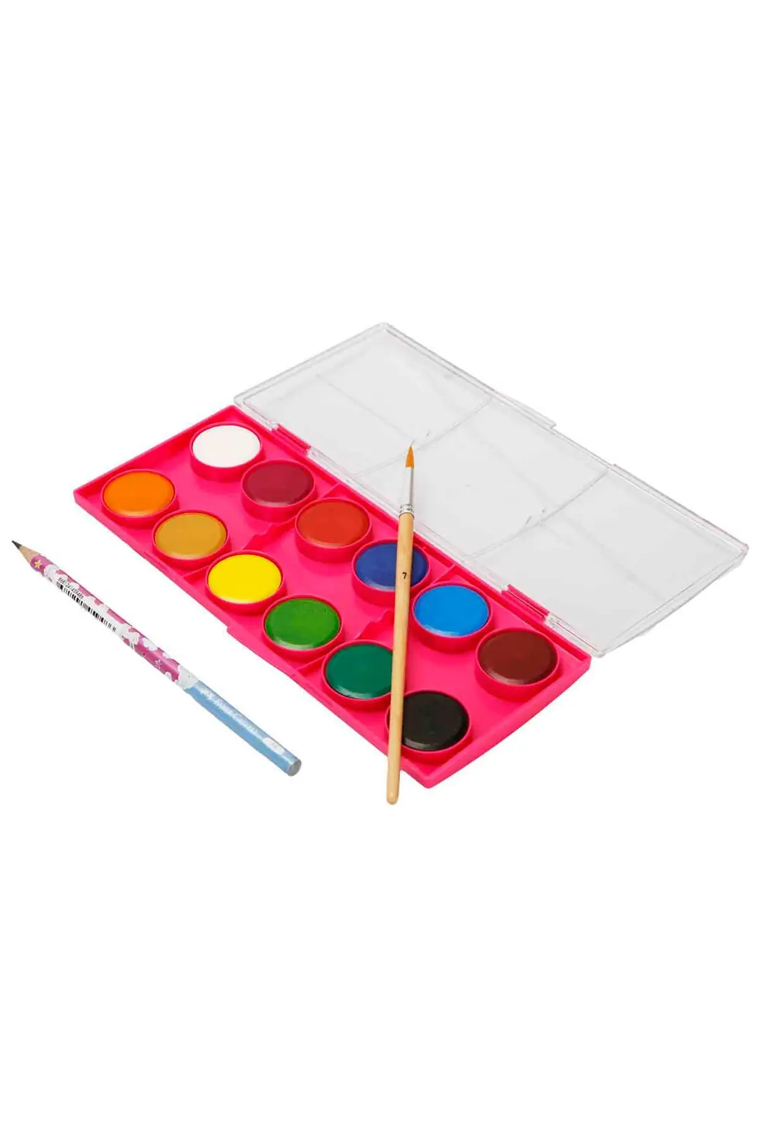 Faber-Castell Unicorn Büyük Boy Suluboya 12 Renk – Fırça ve Kalem Hediyeli