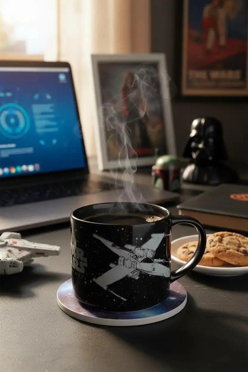 Star Wars Lisanslı Seramik Kupa 410 mL Siyah – Koleksiyonluk Güçlü Tasarım