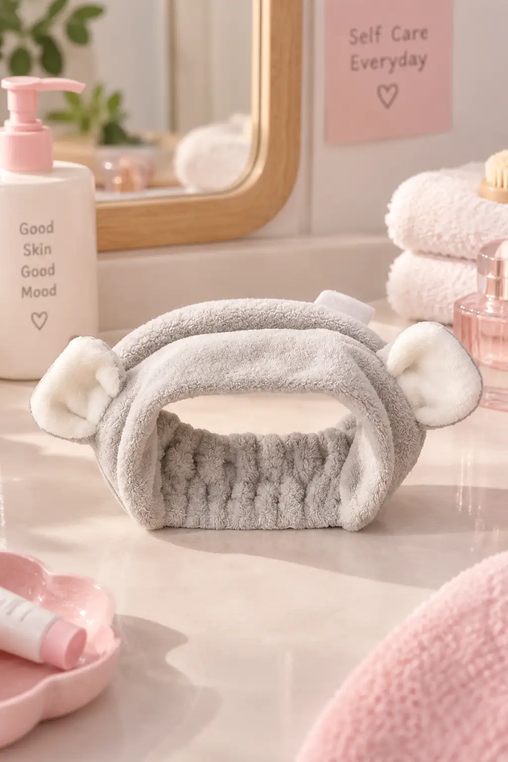 Miniso Lisanslı Hayvan Serisi Kalın 3D Koala Saç Bandı – Makyaj & Cilt Bakımı İçin Yumuşak