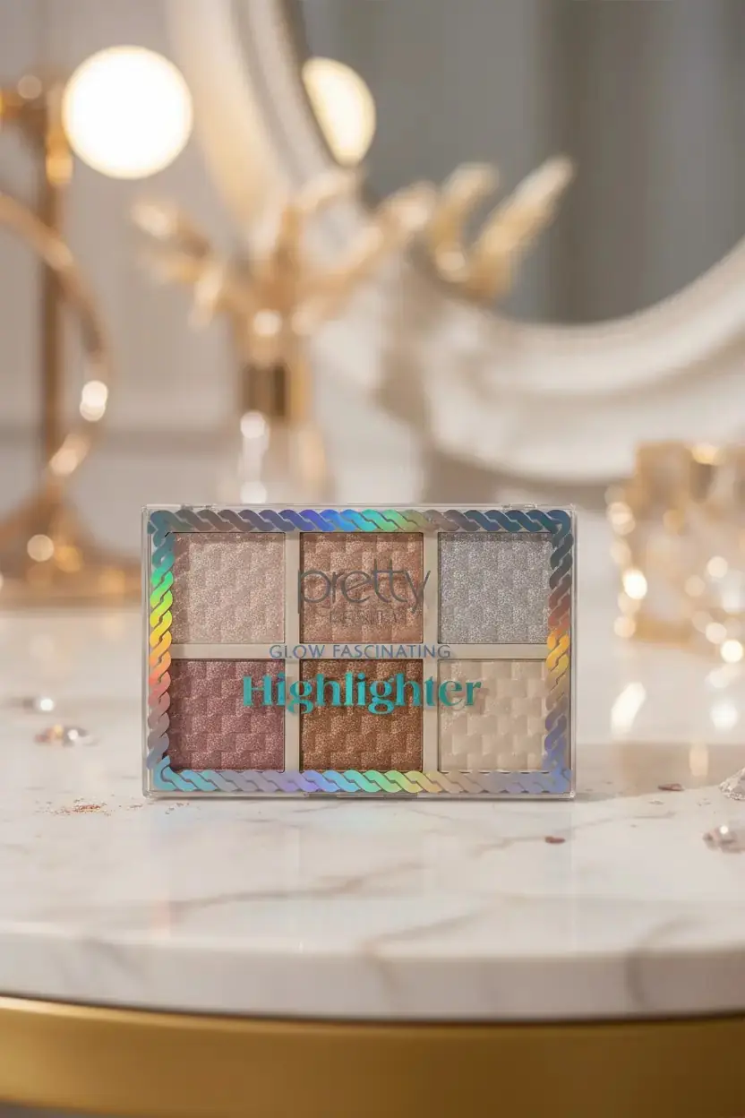 Pretty 6'lı Highlighter PB-934 – 6 Tonlu Aydınlatıcı Makyaj Paleti