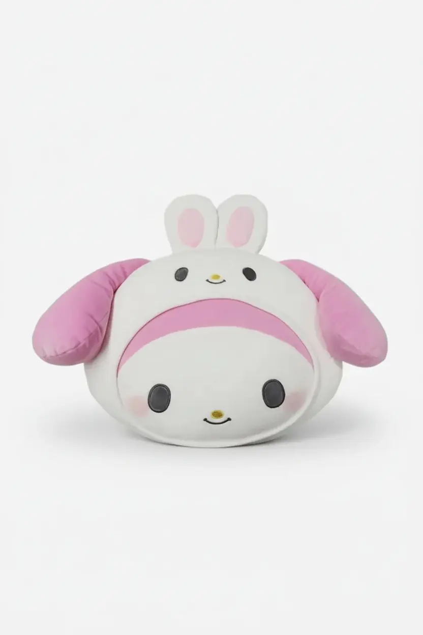 Sanrio Lisanslı My Melody Yastık 45 Cm – Baş Şekilli Yumuşak Dekoratif