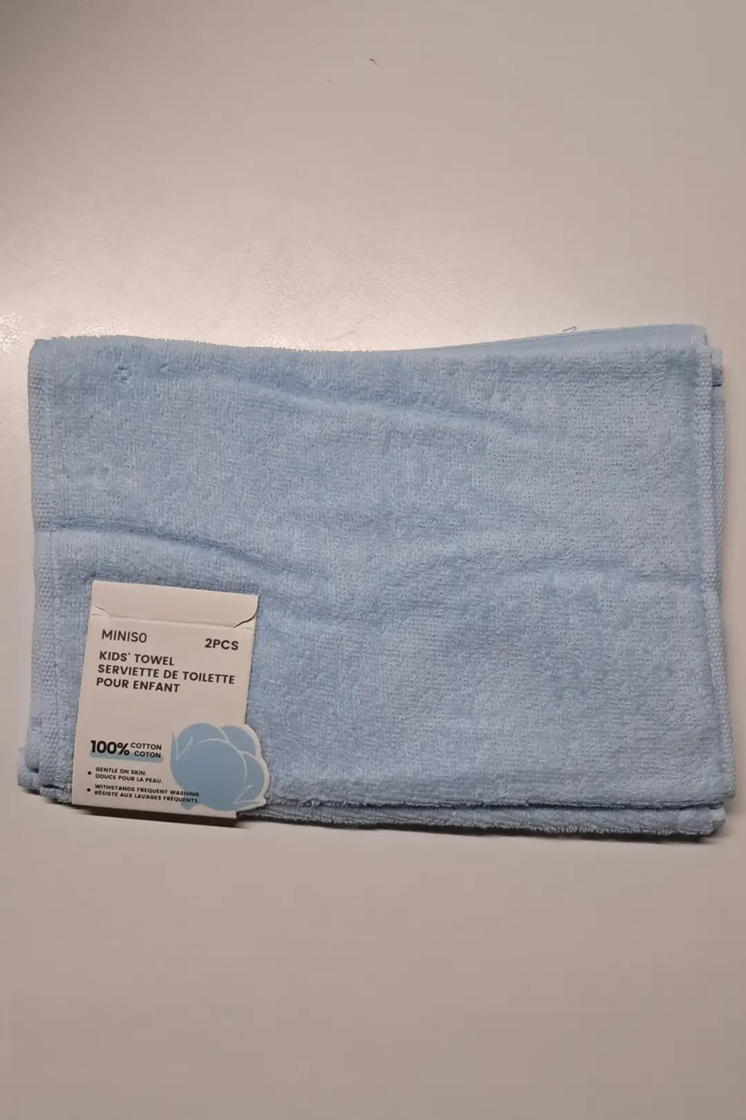 Miniso Lisanslı Çocuk Şeker Renkli Havlu 2'li 50 x 25 cm – Mavi %100 Pamuk