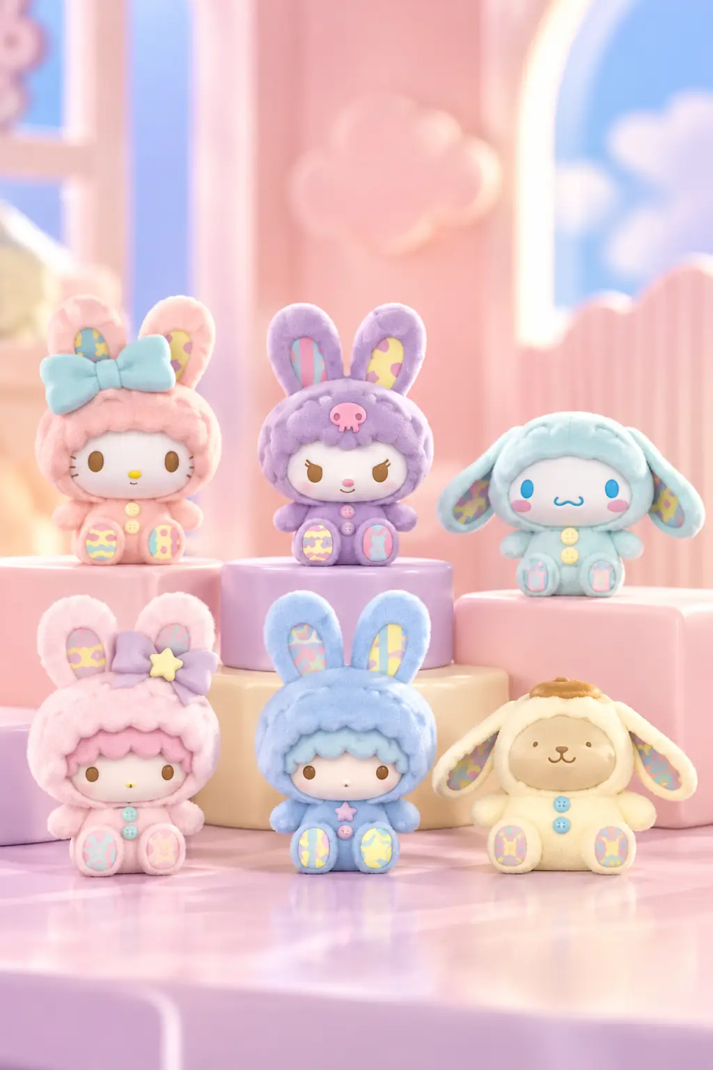 Hello Kitty ve Arkadaşları Tavşan Koleksiyonu Floklu Sürpriz