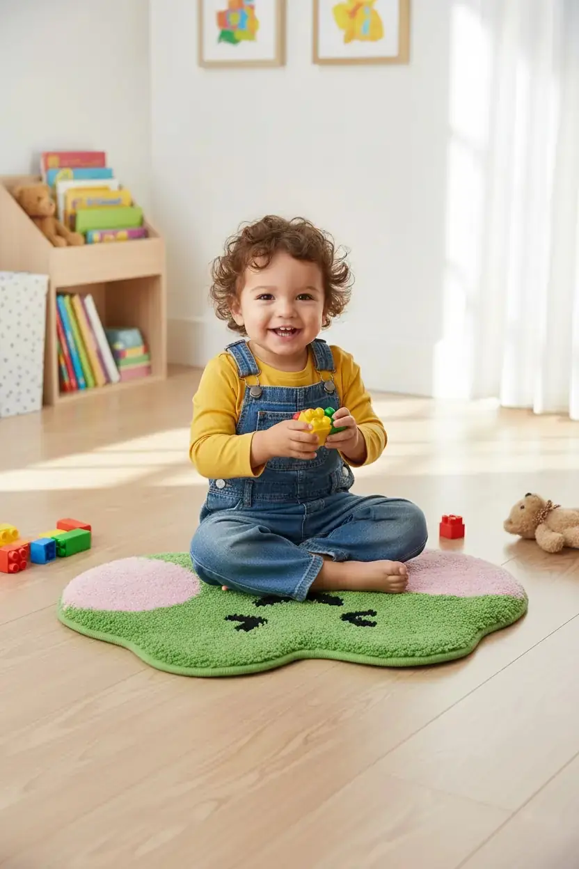 Miniso Lisanslı Minini Koleksiyonu Yumuşak Dokulu Shaggy Paspas – Çocuk Odası & Dekoratif