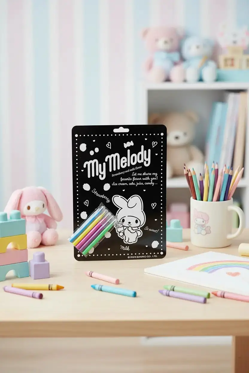 Sanrio Lisanslı My Melody Boyama Seti – Renkli Kalem İçerikli ve Koleksiyonluk Kart Tasarımlı Çocuk Aktivite Seti 27 Cm