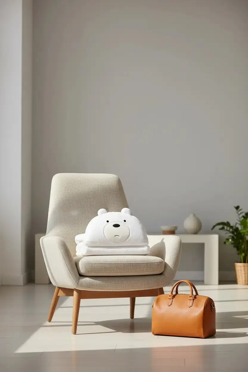 We Bare Bears Lisanslı Katlanabilir Battaniye - Kutup Ayısı
