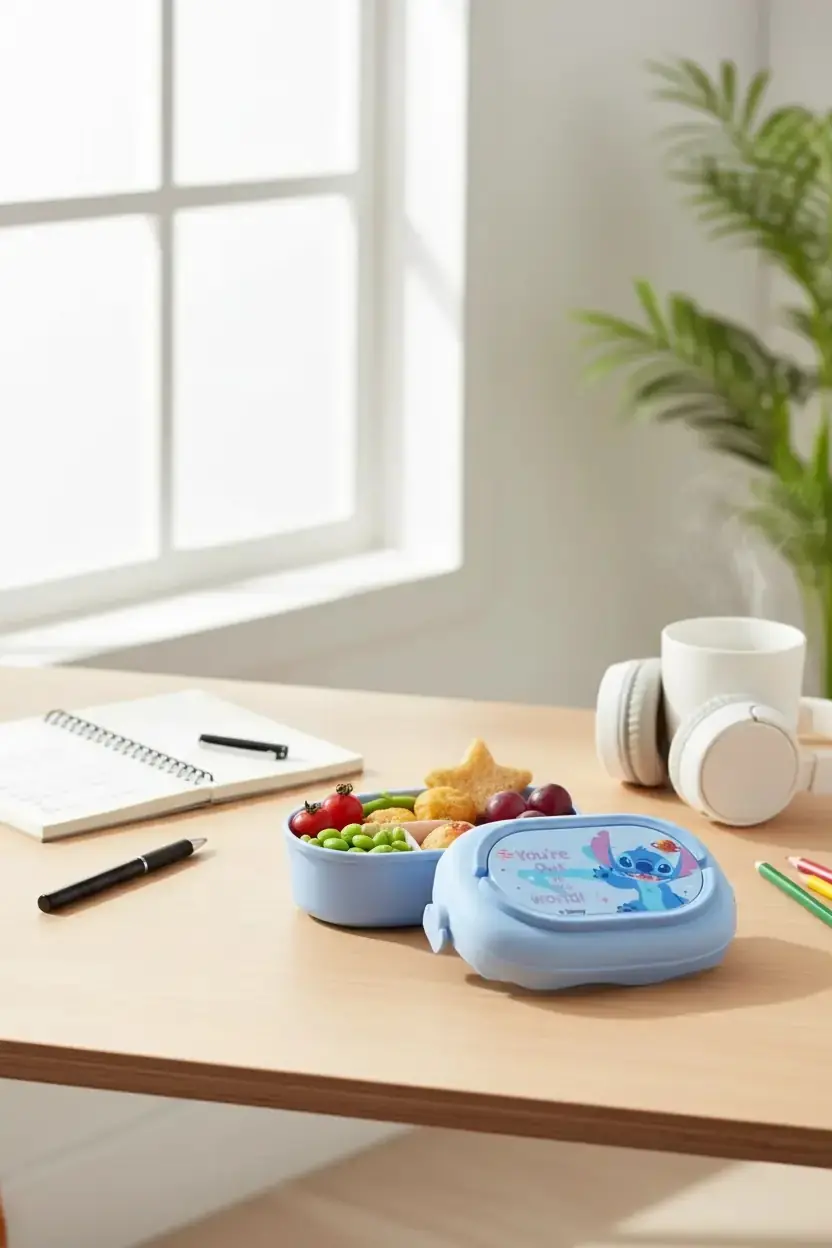 Disney Lilo & Stitch Lisanslı Çift Katmanlı Tutacaklı Yemek Kabı
